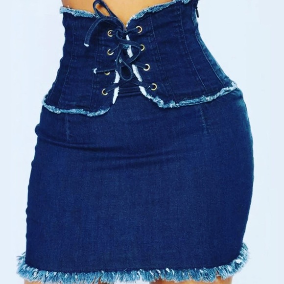 Skirts Corset Denim Skirt Poshmark